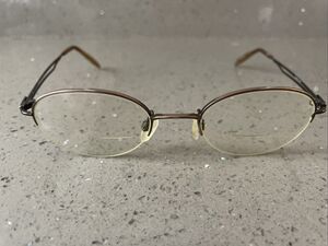 Esprit Eyeglasses FRAMES ONLY 9092 Brown Metal 48-20-135 Half Rim oval